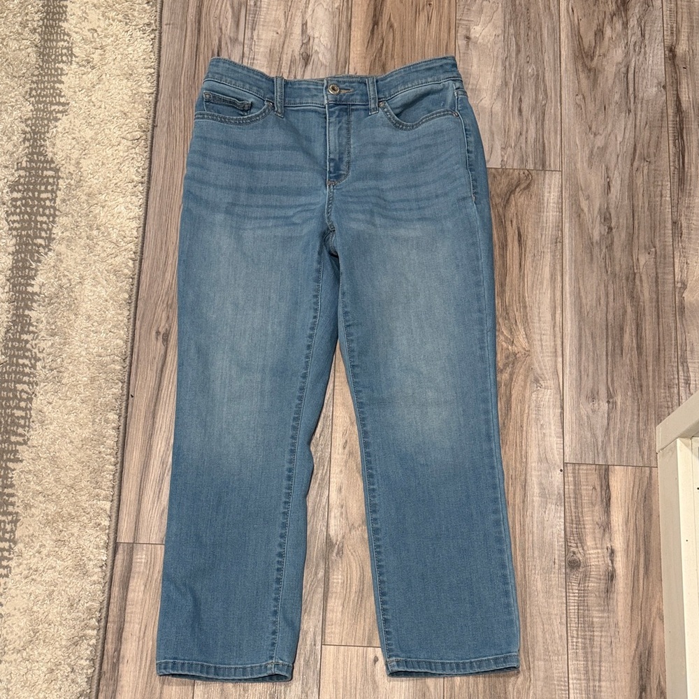St. John's Bay Light Blue Straight-Leg Women's Jeans